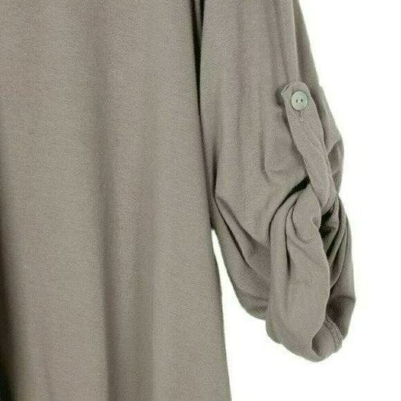 New Lea Rigoli  Made in Italy Boho Asymmetrical Cotton Blend Midi Dress - Picture 4 of 8